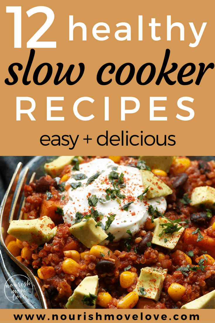 12 Healthy, Meal Prep Slow Cooker Recipes for Fall + Winter | www.nourishmovelove.com