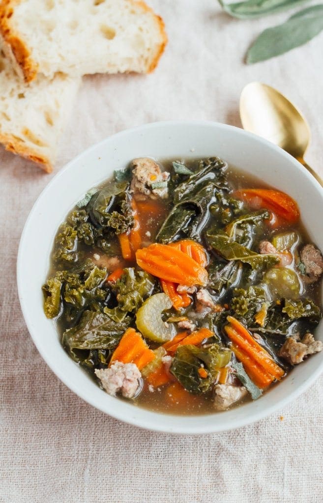 Slow Cooker Sausage Kale Soup