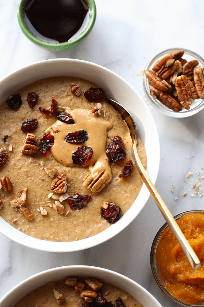 Pumpkin Pie Slow Cooker Oatmeal 