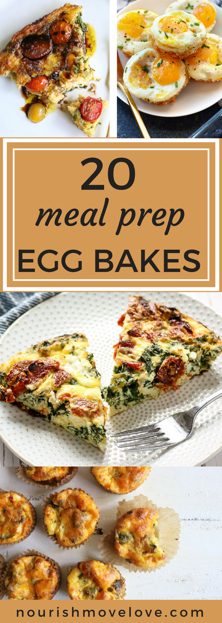 20 Healthy Meal Prep Egg Bake Recipes | www.nourishmovelove.com