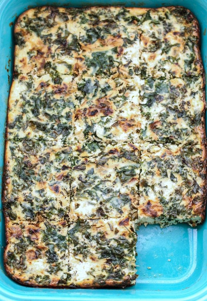 Kale + Feta Egg Bake 