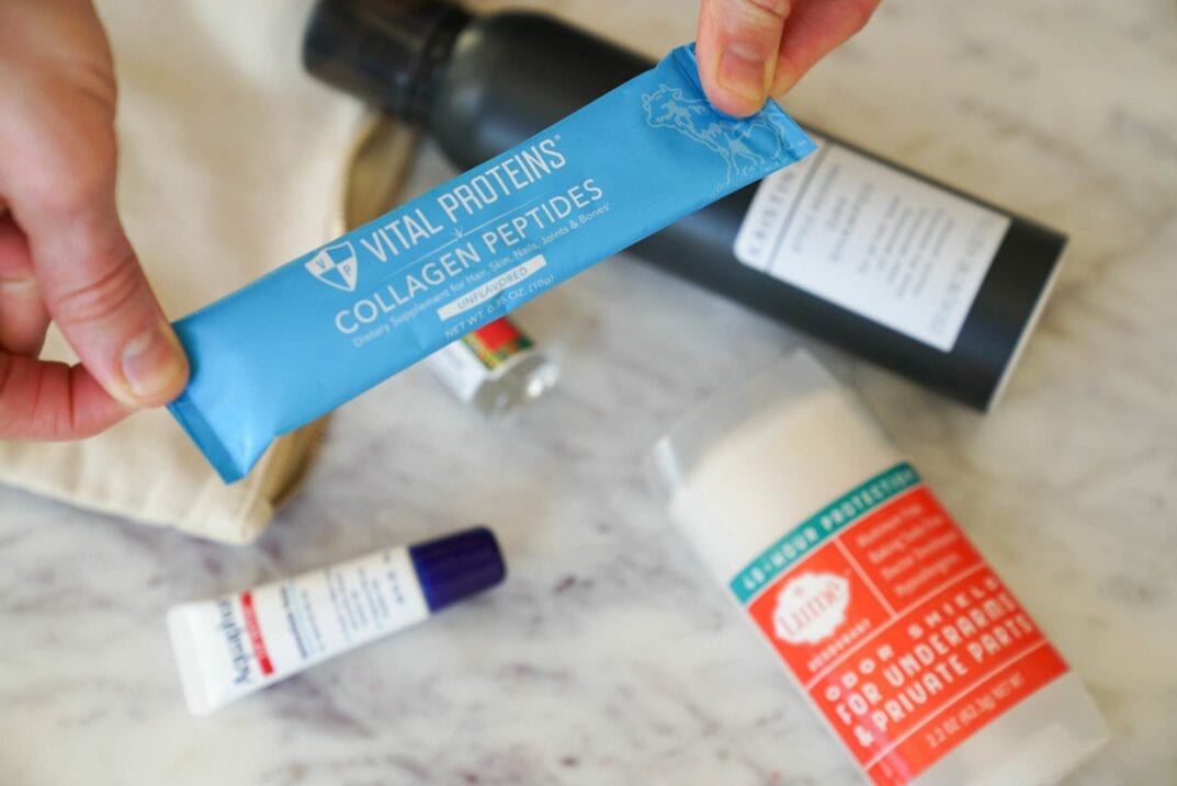 Vital proteins - gym bag beauty essentials 
