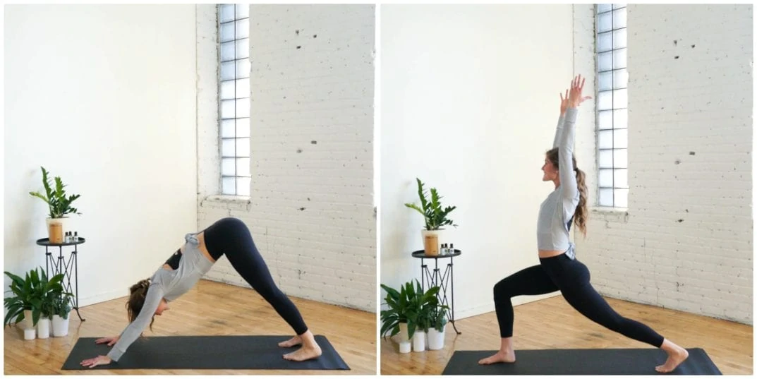 Downdog and crescent lunge | Energizing Yoga Flow