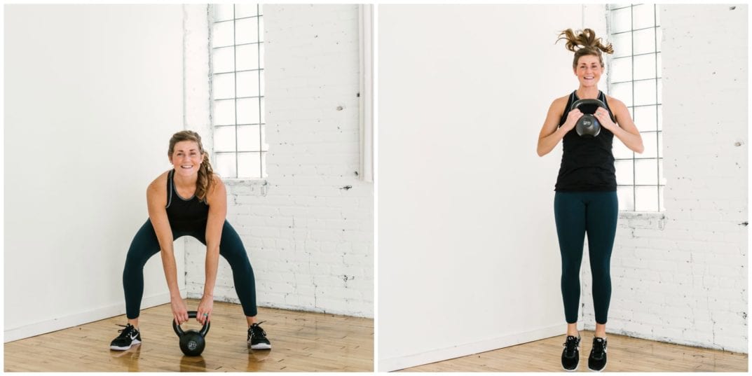 20-minute Kettlebell Cardio Workout | burn up to 400 calories with this efficient KB circuit | www.nourishmovelove.com