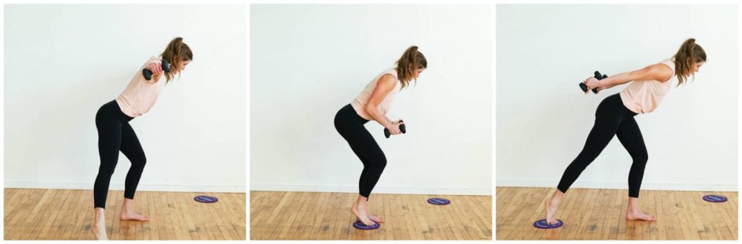 at-home glider disc barre workout nourish move love