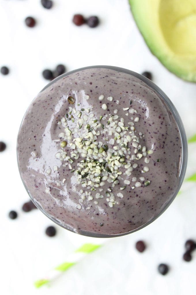 Blueberry Superfood Smoothie | 15 Low Sugar Smoothie recipes | www.nourishmovelove.com