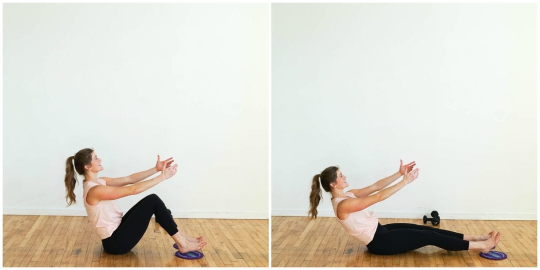 At-Home Glider Disc Barre Workout Nourish Move Love