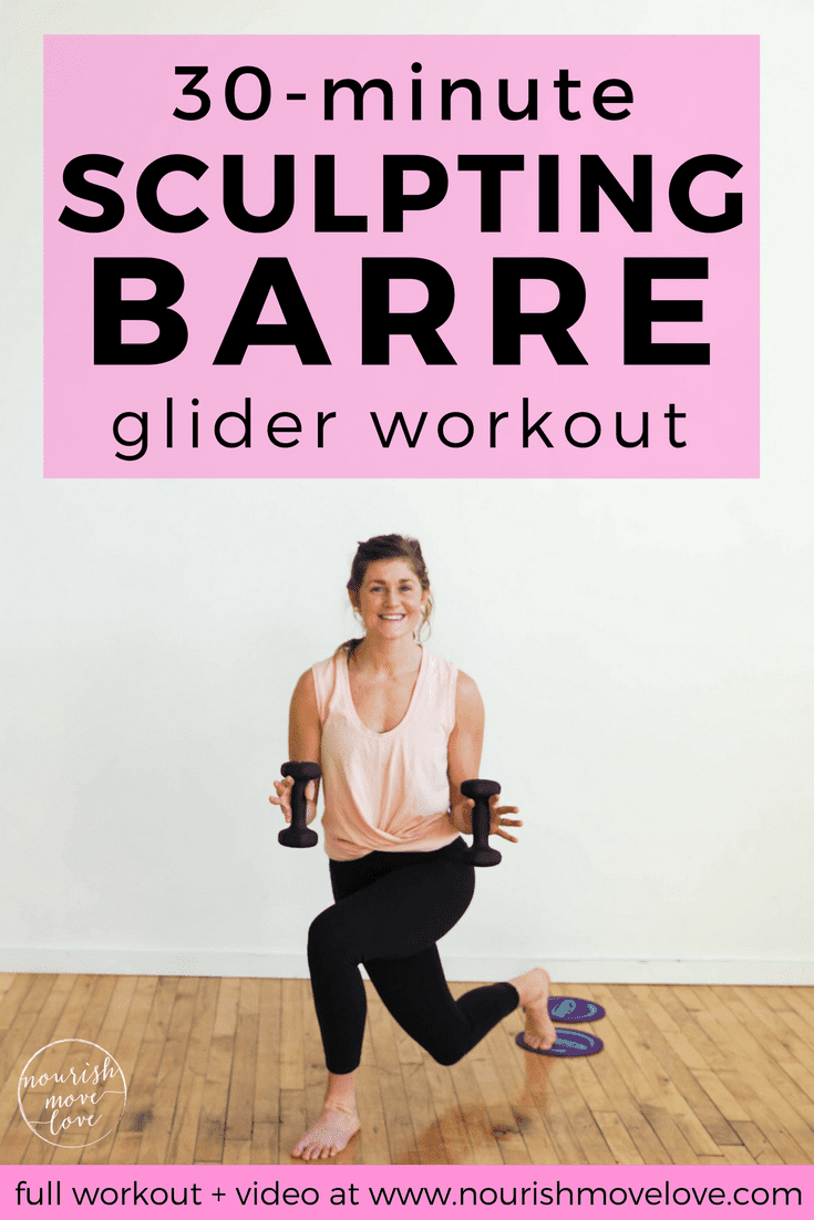 AtHome Glider Disc Barre Workout Nourish Move Love