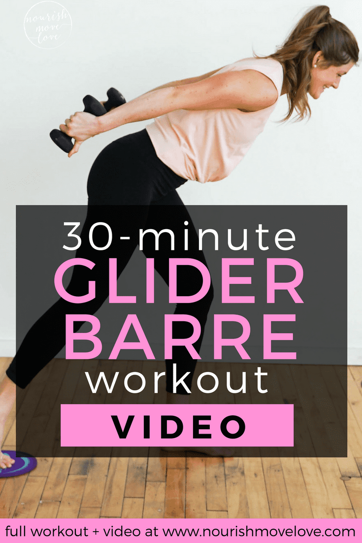 AtHome Glider Disc Barre Workout Nourish Move Love