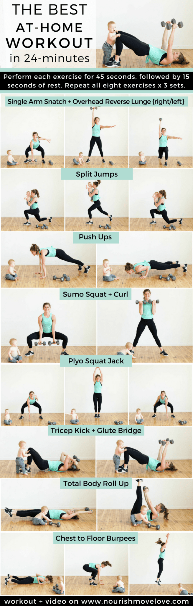 The Best Strength + HIIT Home Workout for Women | Nourish Move Love