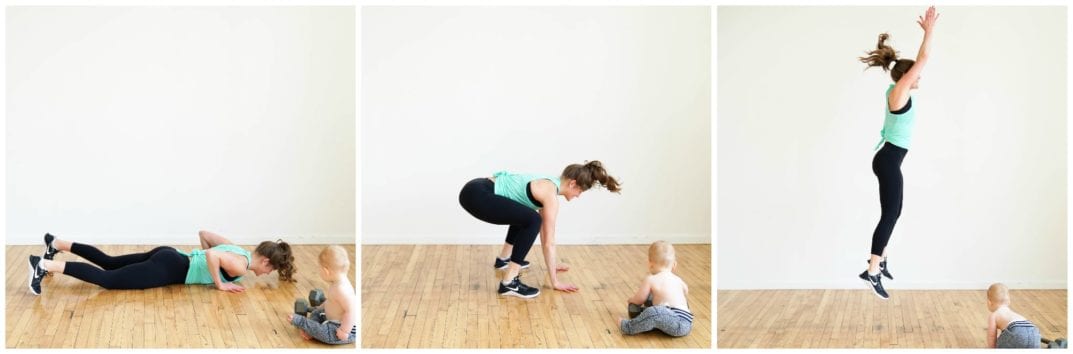 Chest To Floor Burpees Collage Nourish Move Love