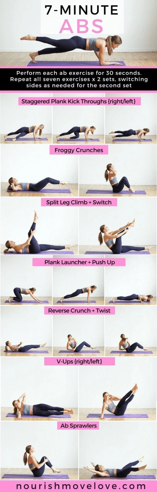 7-Minute Abs workouts for women 