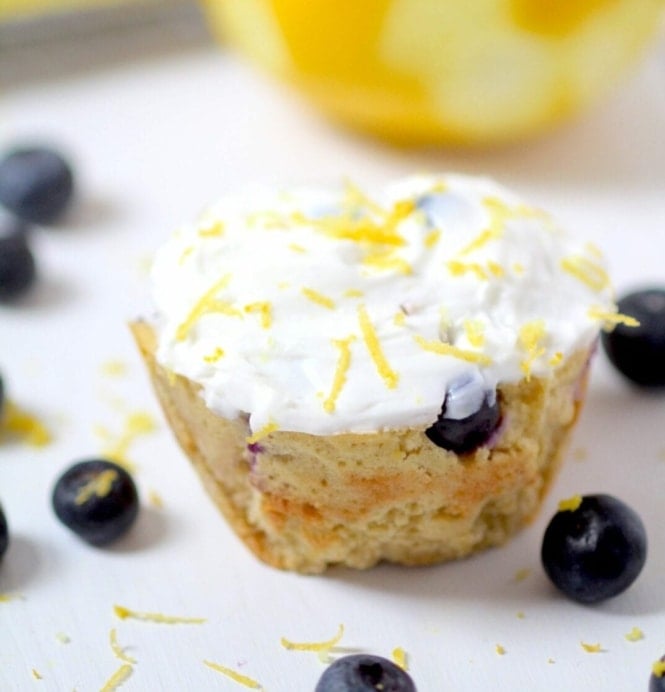 Healthy Lemon Blueberry Muffins Feature
