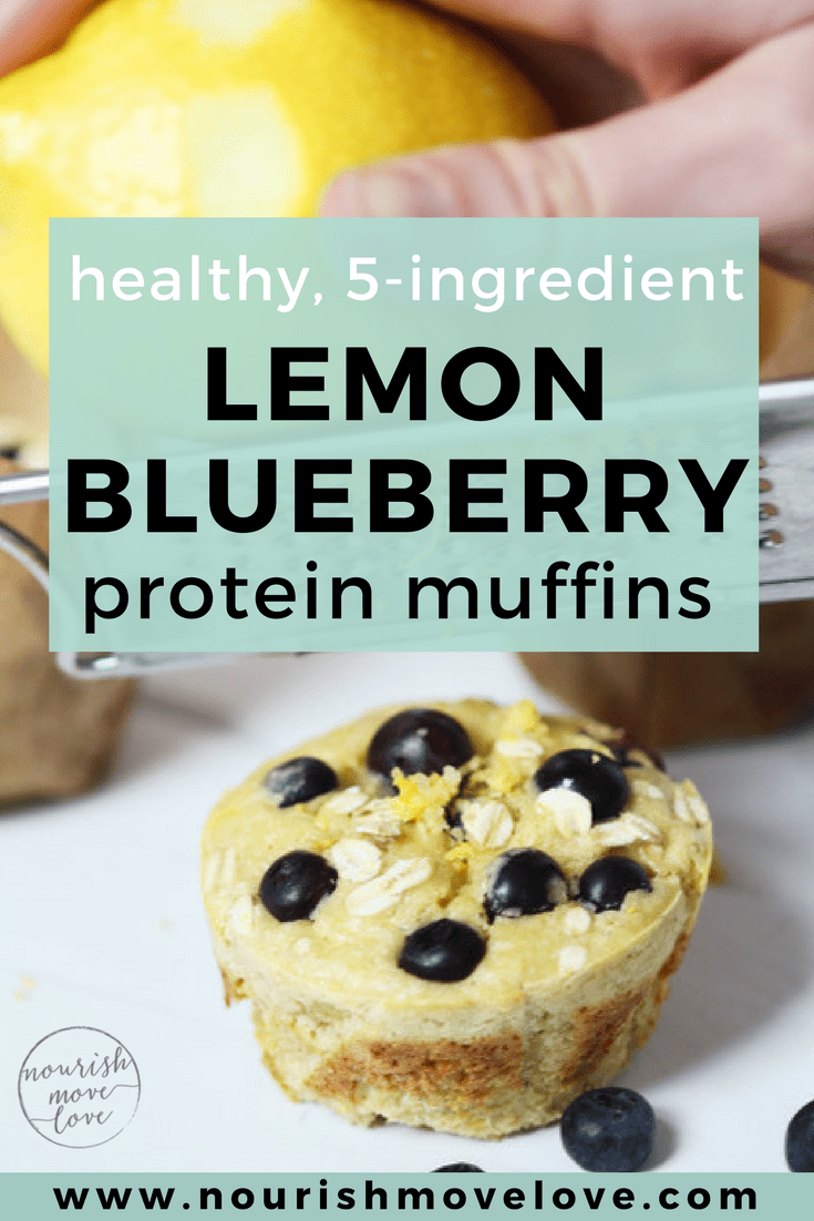 Healthy Lemon Blueberry Protein Muffins 