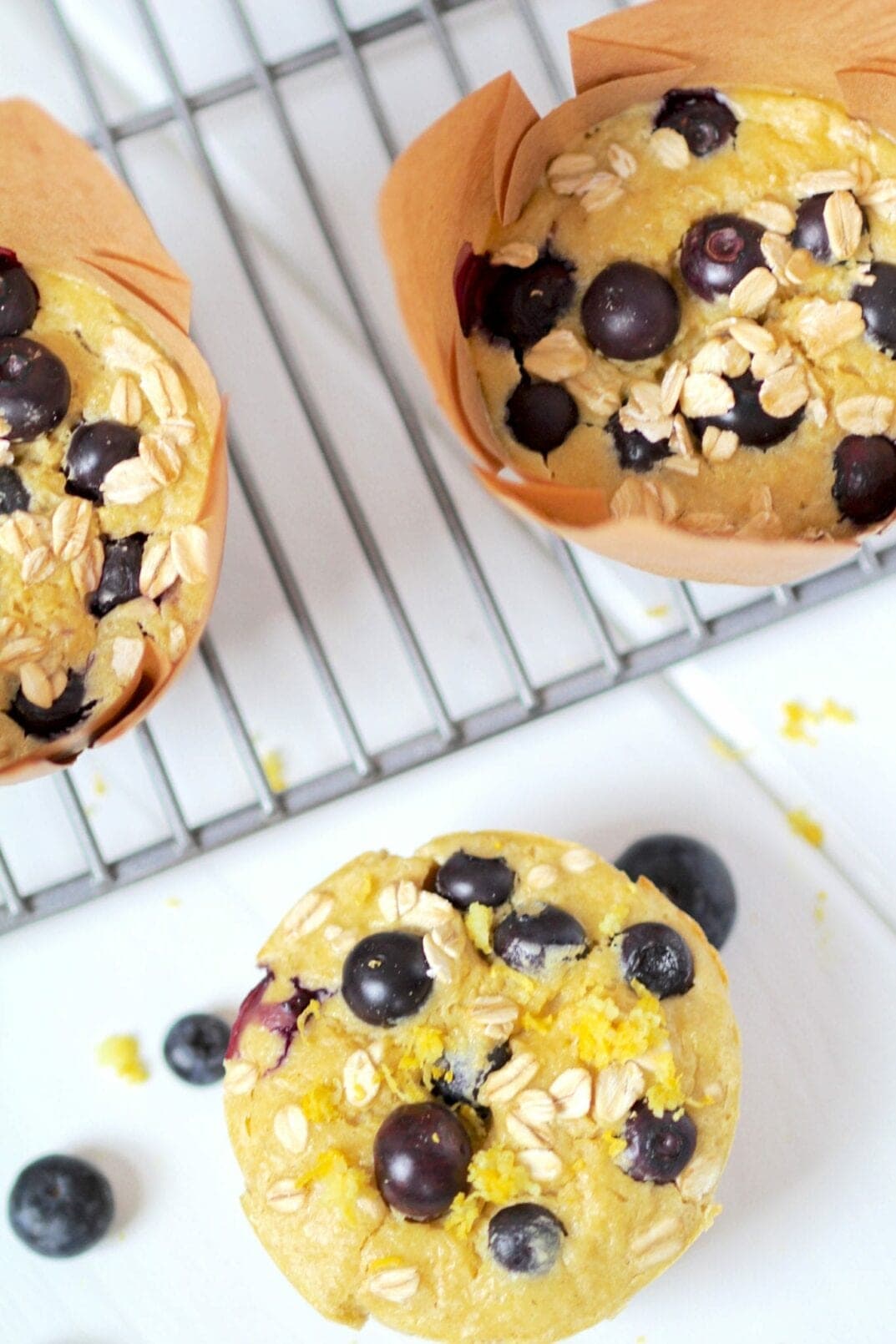 Healthy Lemon Blueberry Muffins