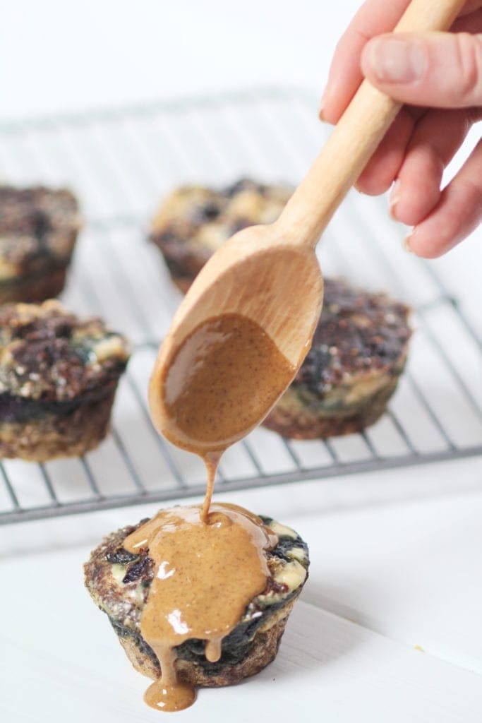 Clean Eating Blueberry Egg and Oatmeal Meal Prep Muffins. With 8 grams of protein per serving. This recipe is dairy and gluten free. 