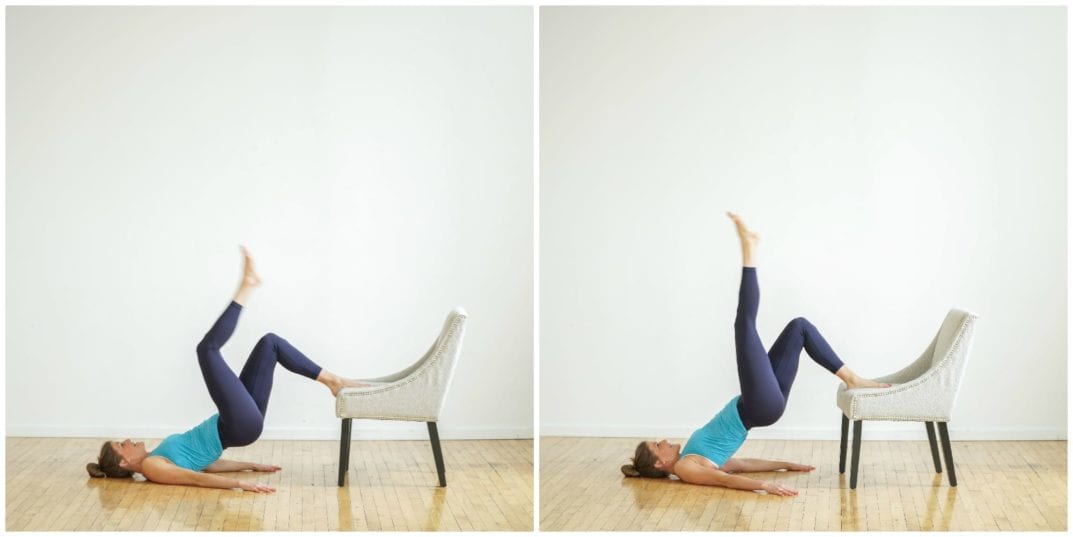 Single Leg Glute Bridge on Chair