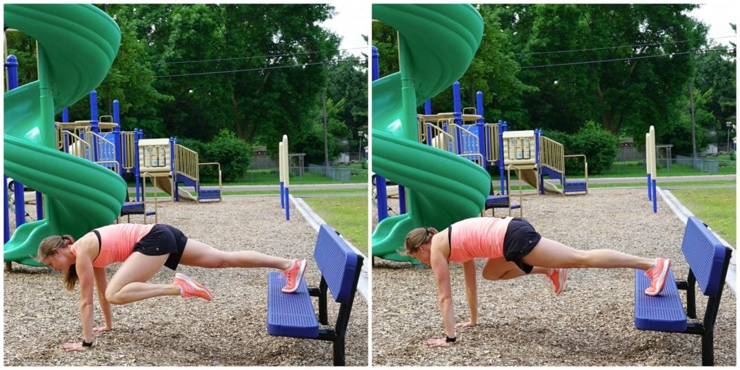 Decline Plank Knee Pulls | Bench Workout