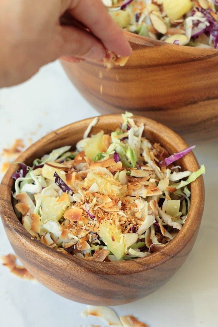 pina colada coleslaw | 8 healthy bbq side dishes | www.nourishmovelove.com