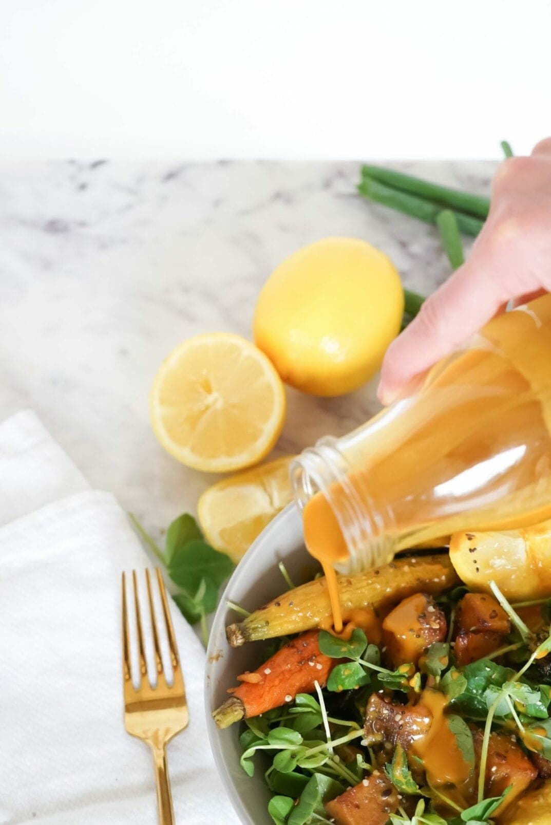 Lemon Turmeric Superfood Salad Dressing Nourish Move Love