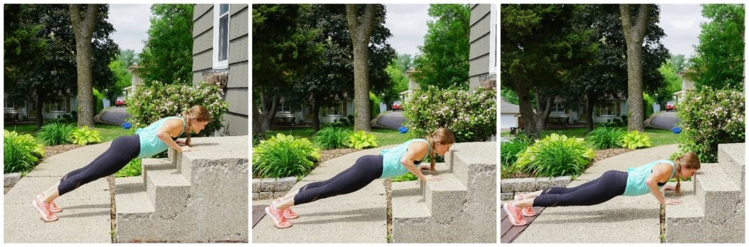 Staircase Incline Push Ups