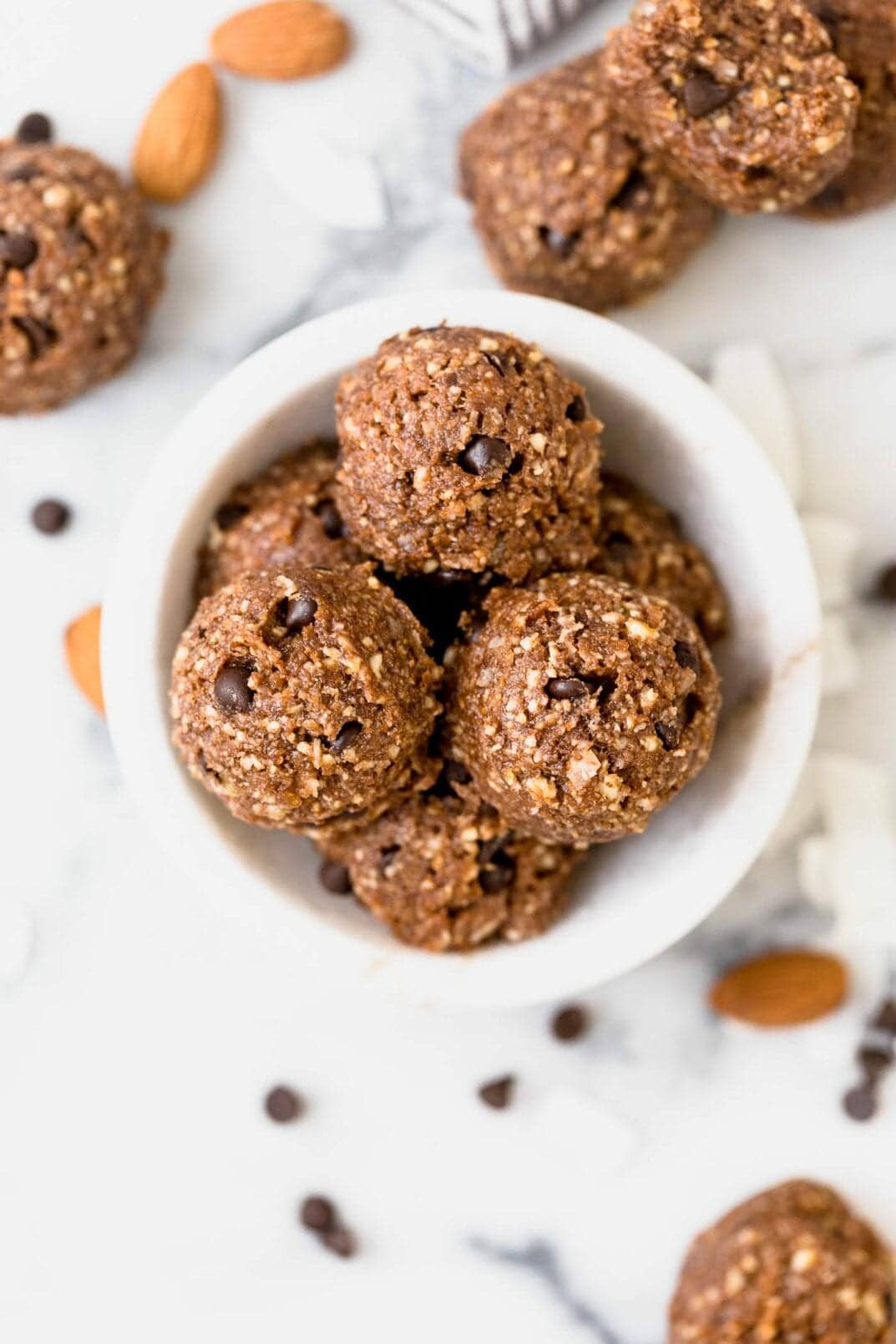 chocolate coconut bliss balls | healthy packable snacks