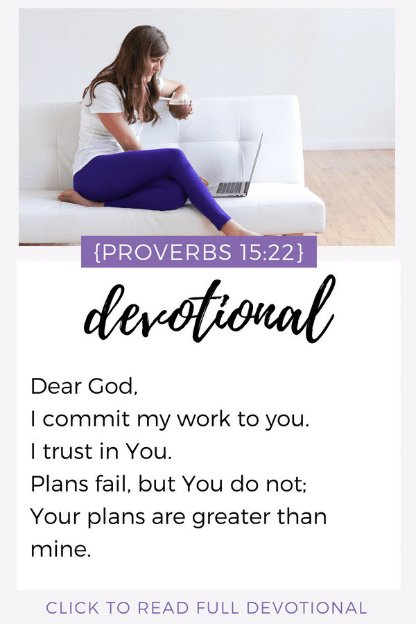 Devotional fear of failure | Proverbs 15:22 | Bible Verse | Bible Study
