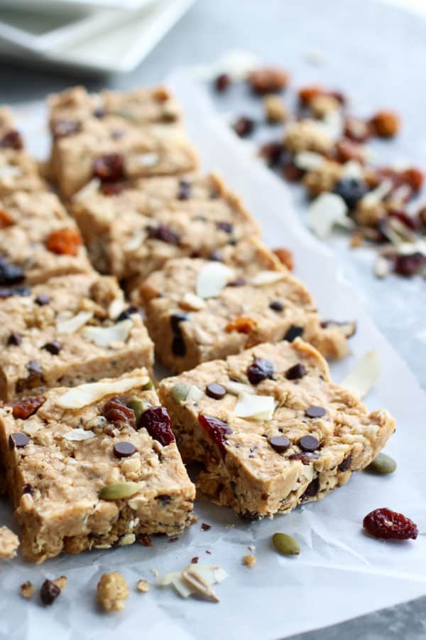 no bake fruit and nut granola bars | healthy packable snacks