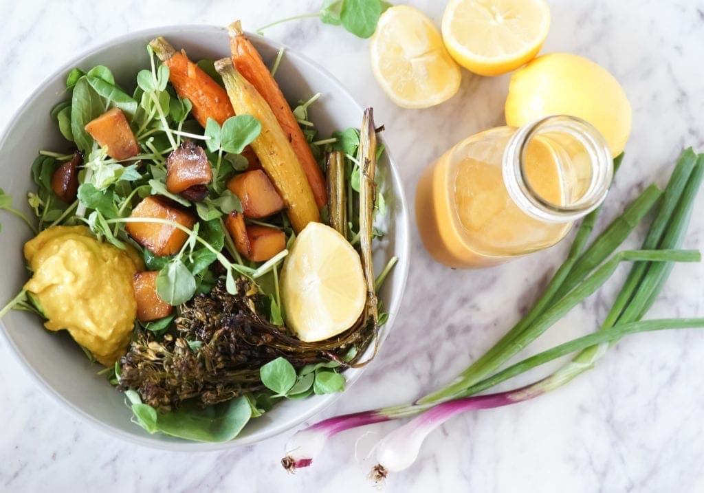Roasted Vegetable Harvest Salad Bowl Nourish Move Love
