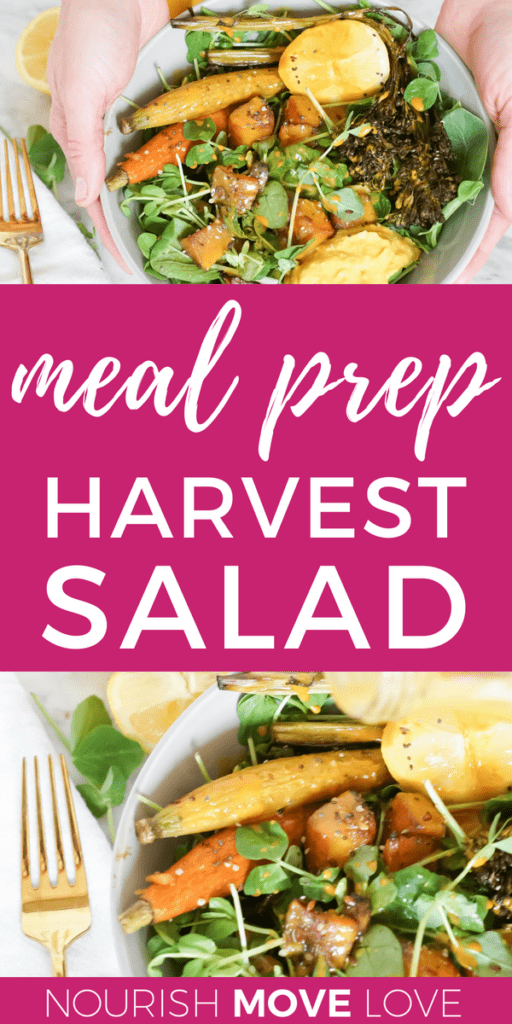 Roasted Vegetable Harvest Salad Bowl Nourish Move Love