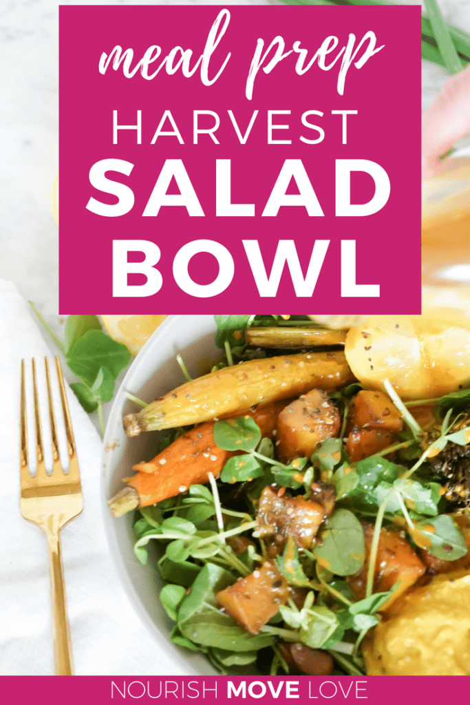 Roasted Vegetable Harvest Salad Bowl Nourish Move Love