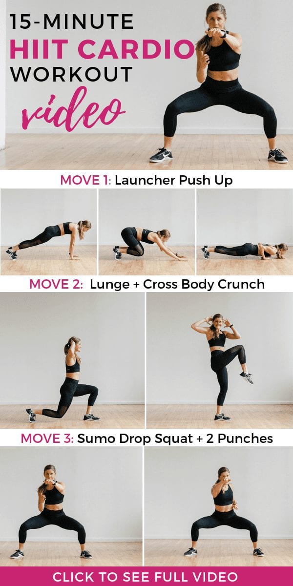 15 Minute HIIT Cardio Workout At Home HIIT Workout Nourish Move Love