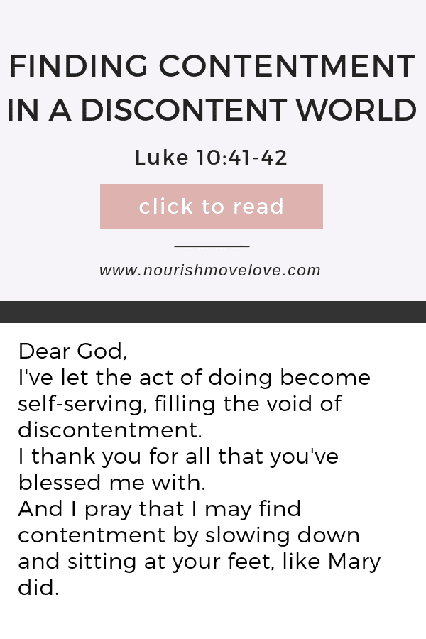 Devotional Prayer: Finding Contentment in a discontent world | Luke 10:41 - 42 | Bible Study | Motherhood