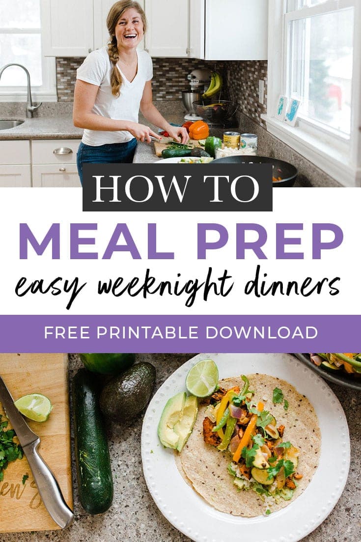How to Meal Prep: 7-Day Meal Plan + Grocery List | Nourish Move Love