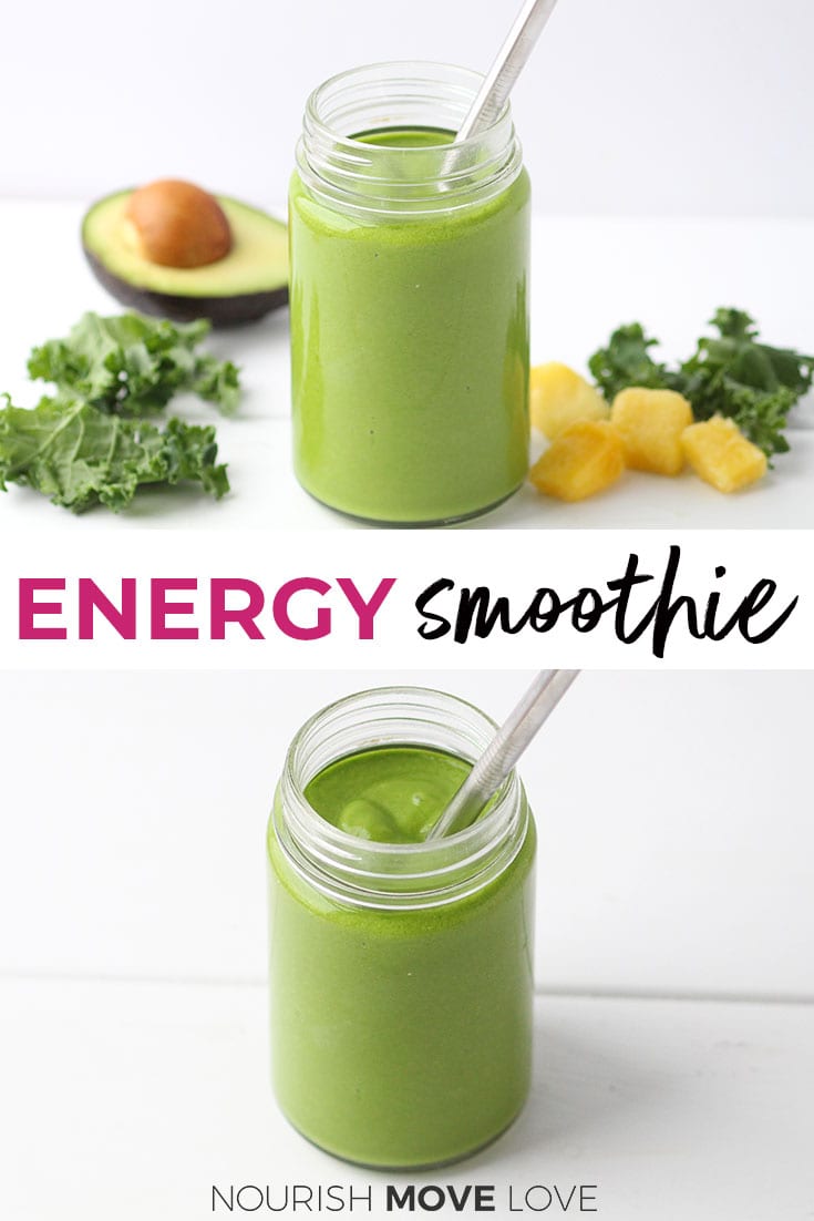 Kale Pineapple Energy Smoothie Recipe Nourish Move Love