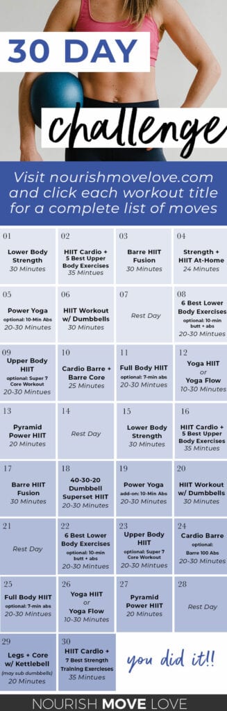 30 day workout challenge for weight loss