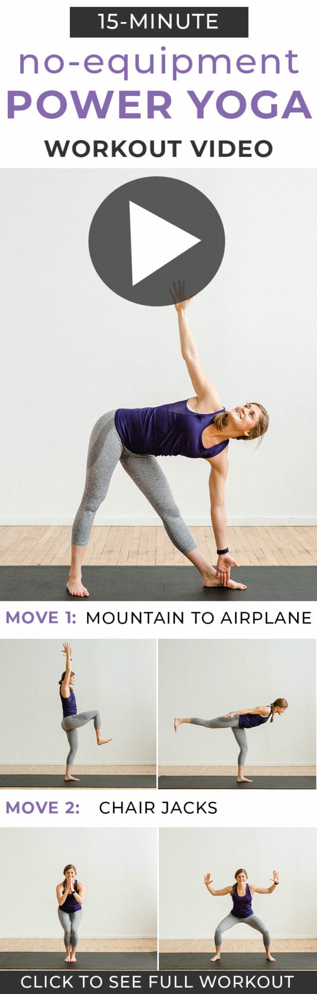 Power Yoga 15 Minute Yoga Sculpt At Home Nourish Move Love