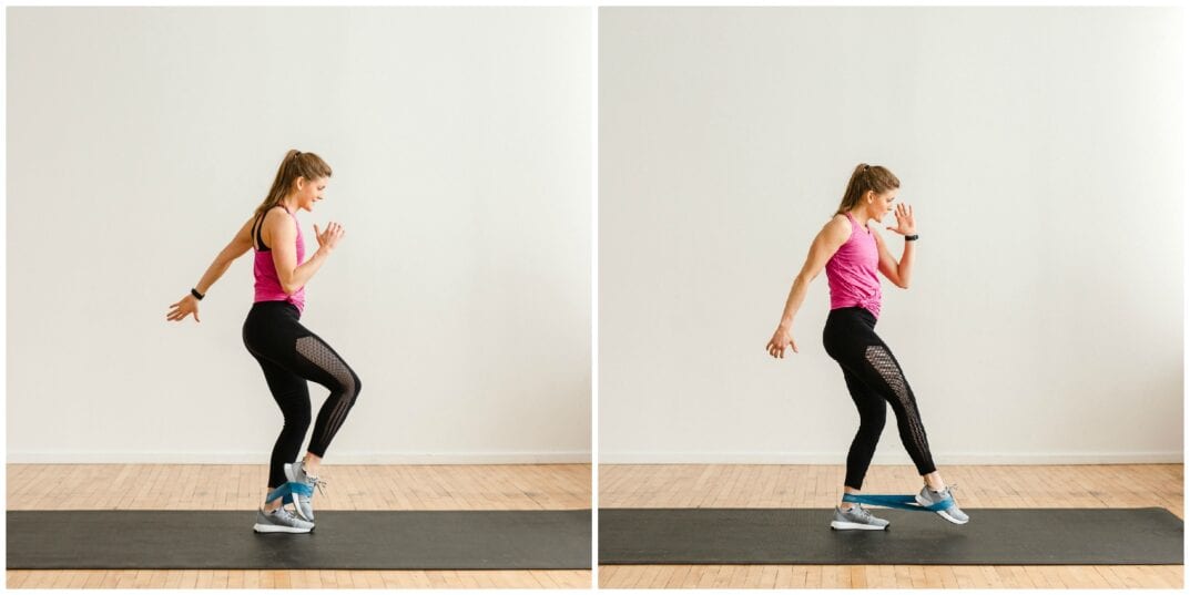 quad extension with resistance band booty bands Nourish, Move, Love