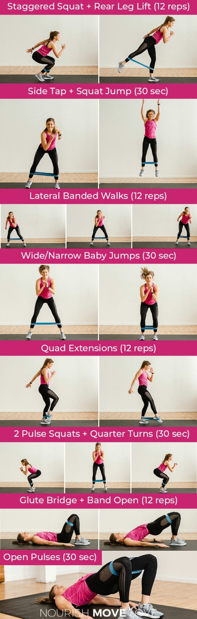 8 Best Resistance Band Exercises For Legs Nourish Move Love