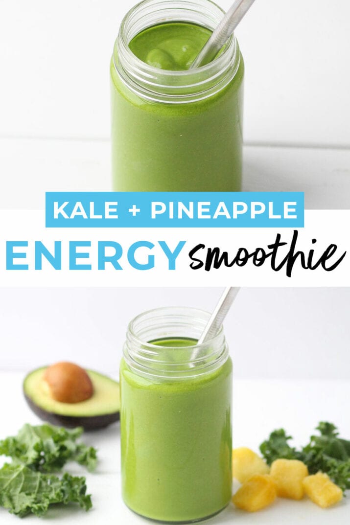 Kale Pineapple Energy Smoothie Recipe Nourish Move Love