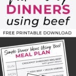 Simple Dinner Ideas Using Beef