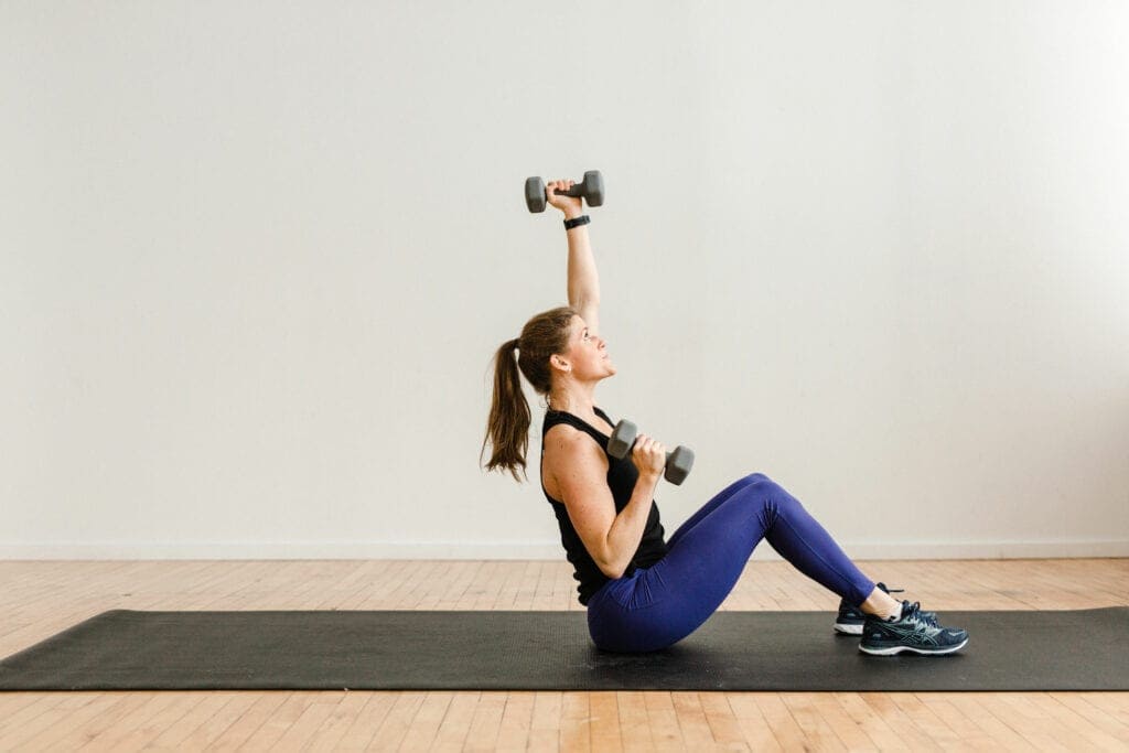 Sit Up + Alternating Shoulder Press_3 (1) Nourish, Move, Love