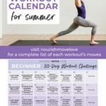 Beginner Workout Schedule and Workout Calendar