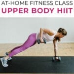 Pin for Pinterest of arm workout with weights