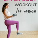 Pin for Pinterest of arm workout with weights