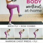 Pin for Pinterest of arm workout with weights