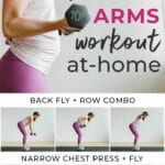 Pin for Pinterest of arm workout with weights