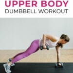 Pin for Pinterest of arm workout with weights