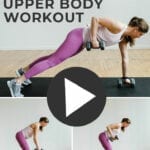 Pin for Pinterest of arm workout with weights