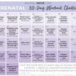 Prenatal Workout Calendar